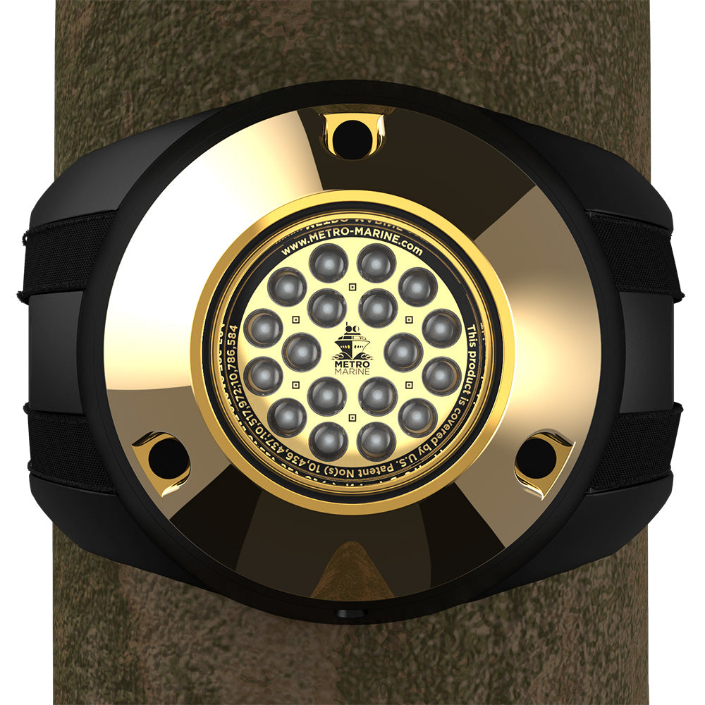 Metro Marine HighOutput Piling Mount Underwater Light wIntelligent Monochromatic LEDs  Aqua 90 Beam FPMR1A390
