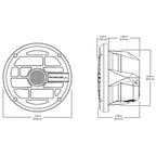 Roswell R Series 65 Marine Speakers  Anthracite Grille  60W RMS  120W Peak Power C9201902