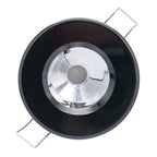 Lumitec Illusion Flush Mount LED Down Light  White  NonDimming  Black Housing  Chrome Reflector 117163