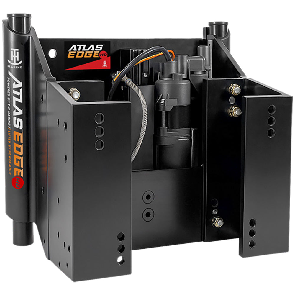 TH Marine ATLAS EDGE 6 Set Back Hydraulic Jack Plate  Heavy Duty  Black AHJE6VHDBDP
