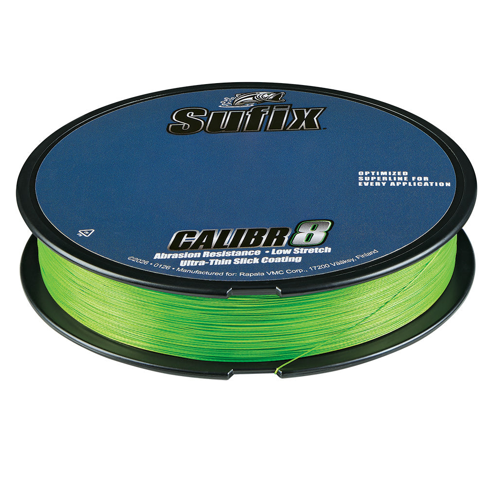 Sufix Calibr8 Braid 150yds 8lb  Neon Lime 694008L