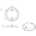 Lumitec TouchDome  Dome Light  Polished SS Finish  2Color WhiteRed Dimming 101098