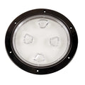 Beckson 8 Clear Center ScrewOut Deck Plate  Black DP80BC
