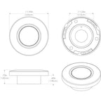 Lumitec Orbit Flush Mount Down Light  Blue NonDimming Red NonDimming  White Dimming wWhite Housing 112528
