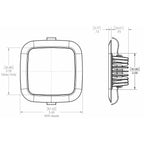 Lumitec Square Mirage Down Light  White Dimming RedBlue NonDimming  Polished Bezel 116118