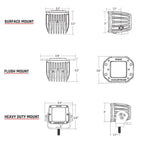 RIGID Industries DSeries PRO HybridDiffused LED  Pair  White 602513