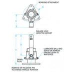 GROCO 2 Bronze TriFlanged Ball ValveSeacock FBV2000