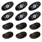 RIGID Industries ASeries Rock Light Kit  6 Cool White Lights  Black 400253