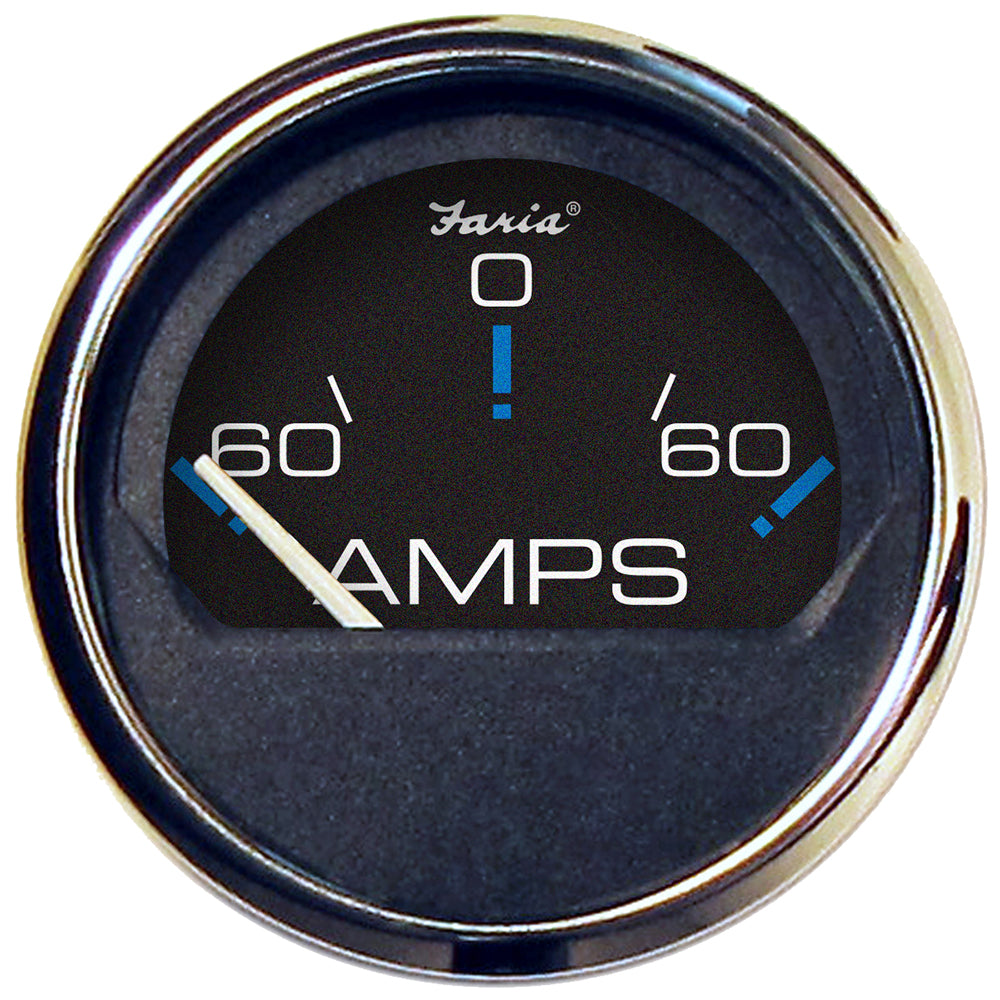 Faria Chesapeake Black 2 Ammeter Gauge 60 to 60 AMPS 13736