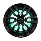 DS18 HYDRO 8 2Way Marine Speakers wRGB LED Lights 375W  Matte Black NXL8BK