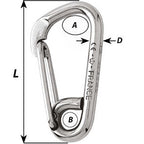 Wichard Asymmetric Carbine Hook  Length 100mm  1332 2326W