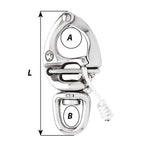 Wichard HR Quick Release Snap Shackle wSwivel Eye  Length 234 2673W