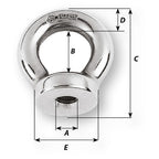Wichard 38 Eye Nut  1316 Diameter 6351W