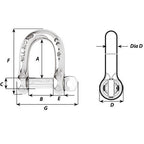 Wichard SelfLocking D Shackle  12mm Diameter  1532 1206W