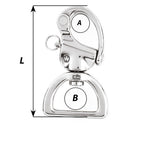 Wichard HR Snap Shackle Webbing Swivel  100mm Length  31516 2376W