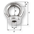 Wichard 12mm Eye Nut  Thread M12 x 175mm 6366W