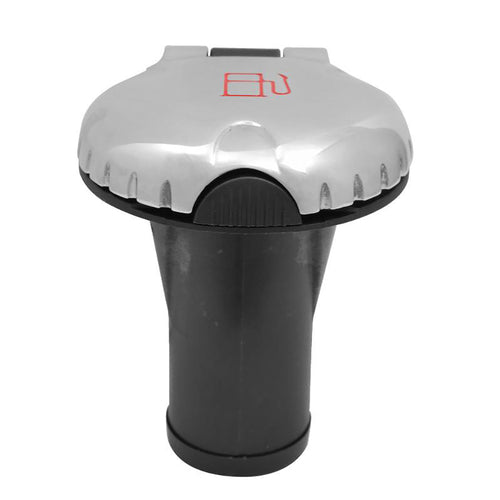 Attwood Deck Fill fCarbon Canister System  Straight Body  Scalloped Stainless Steel Cap 99DFCCSS1S