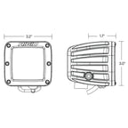RIGID Industries DSeries Spot wAmber Pro Lens  Pair 20252