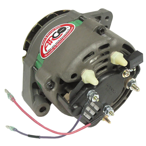 ARCO Marine Premium Replacement Alternator wMultiGroove Serpentine Pulley  12V  65A 60060