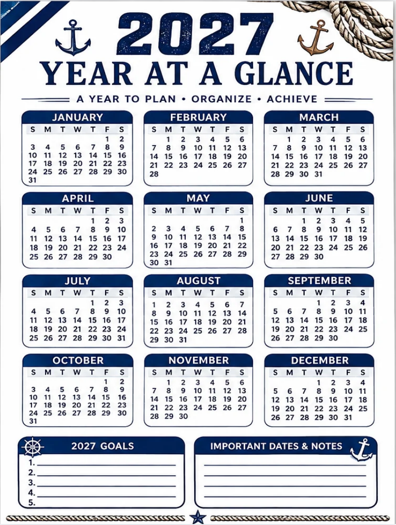 2027 Boat Owner's Planner & Logbook – Stay Organized on the Water All Year
